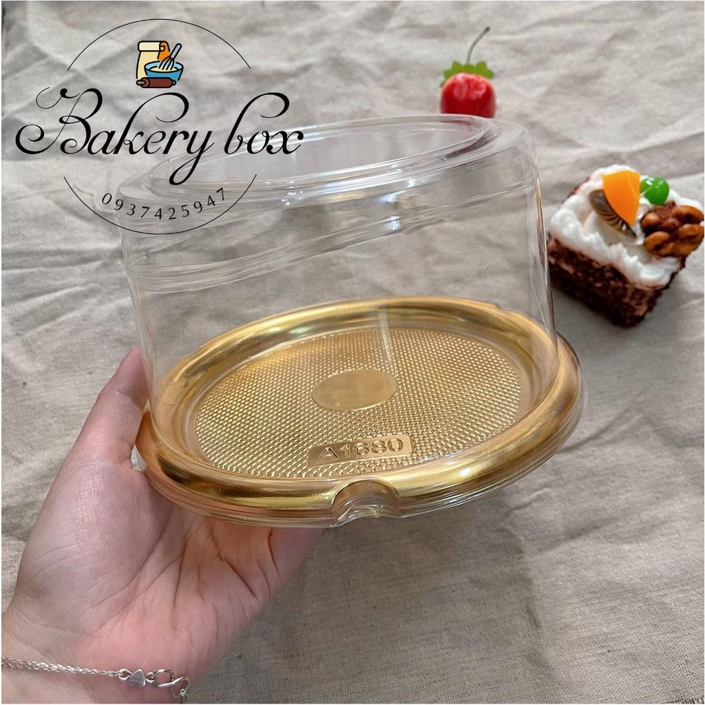 100 Hộp Tròn Đế Vàng Đựng Bánh Bao Đào Tiên - Bông Lan Trứng Muối 14cm - A1680G