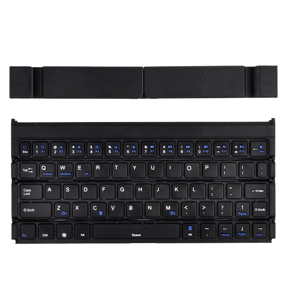 BK808 Mini Portable Folding Keyboard Dual Channel Foldable Keyboard for IOS Android Windows