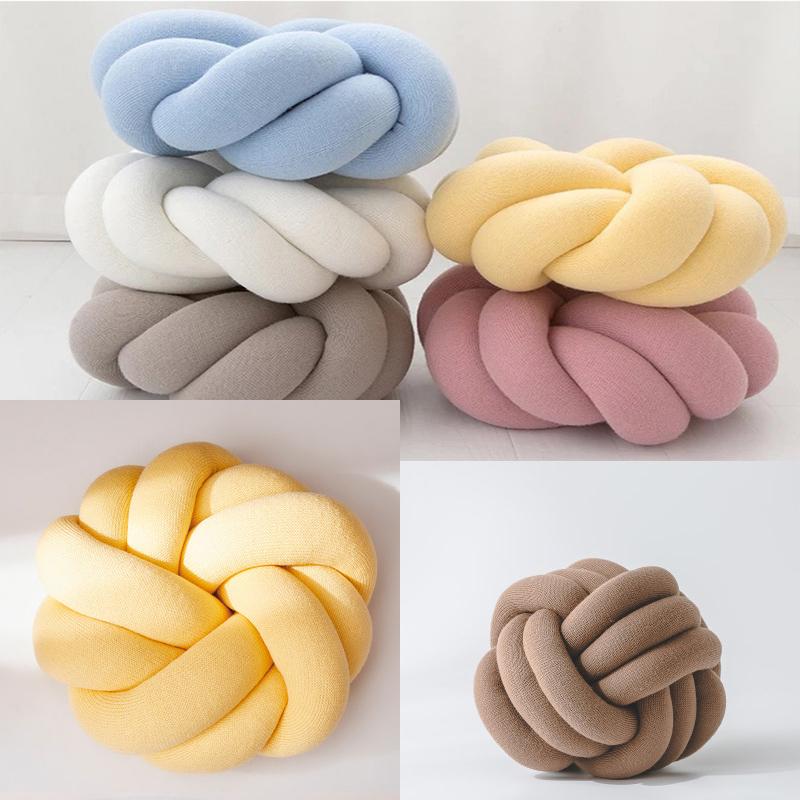 Bé Đạo Cụ Chụp Ảnh Gối Đan Thắt Nút Gối Beanbag House Đệm Bắc Âu Gối Sáng Tạo Bóng Trẻ Em Hình Phòng Thu Phụ Kiện