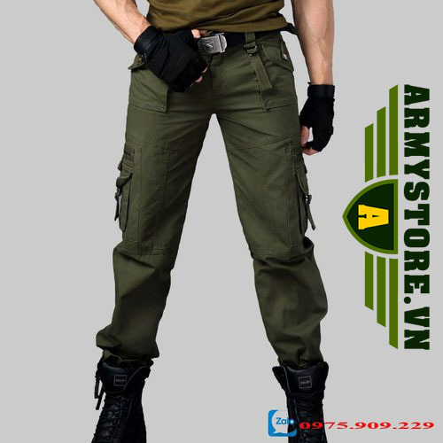 Quần kaki túi hộp, Quần túi lính hộp nam Army ARM-818