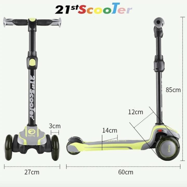 Xe Scooter 21st có giảm xóc, 3 bánh LED sáng cao cấp cho bé ( Tặng 7 món bảo vệ cho bé )