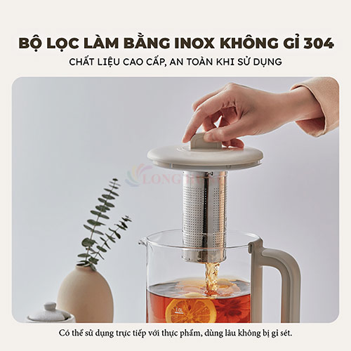 Bình pha trà giữ nhiệt Bear SB-PT15K - Hàng chính hãng