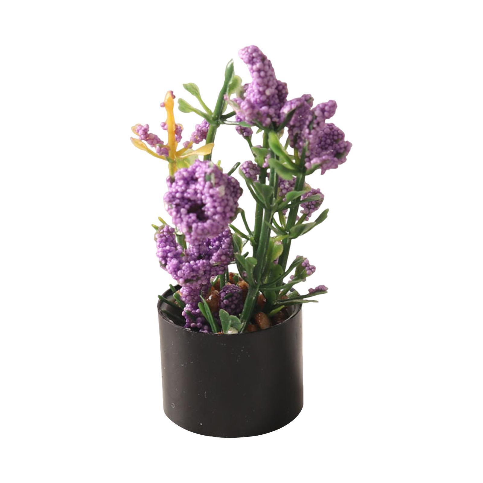 1/12 Miniature Potted Miniature Scene Model for Garden Bedroom Entrance Hall