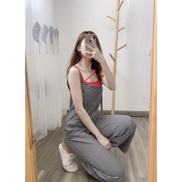 SET QUẦN YẾM CARO - CROP THUN HỒNG