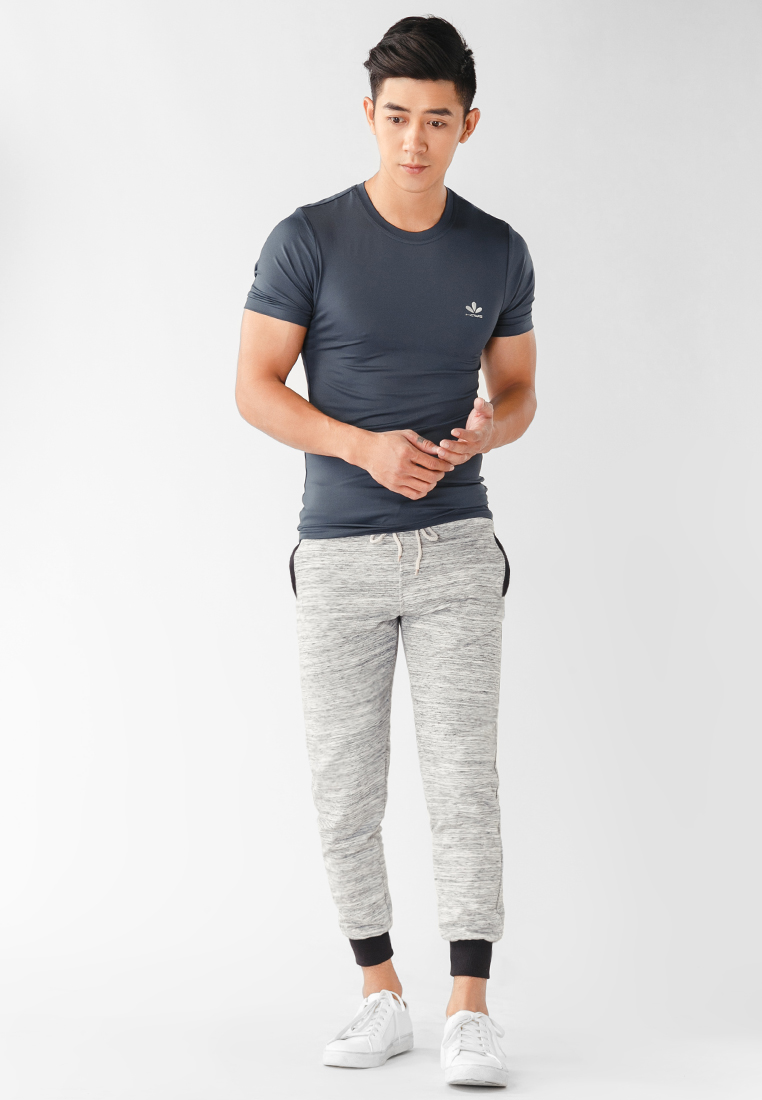 Quần thun lửng jogger nam Phúc An 1024 màu xám