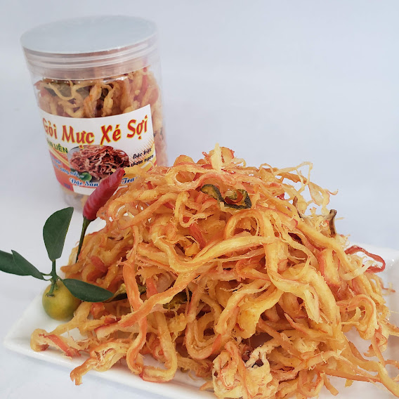 Đặc Sản Nha Trang - Mực Xé Sợi Tắc ,Seavy Hộp 500G