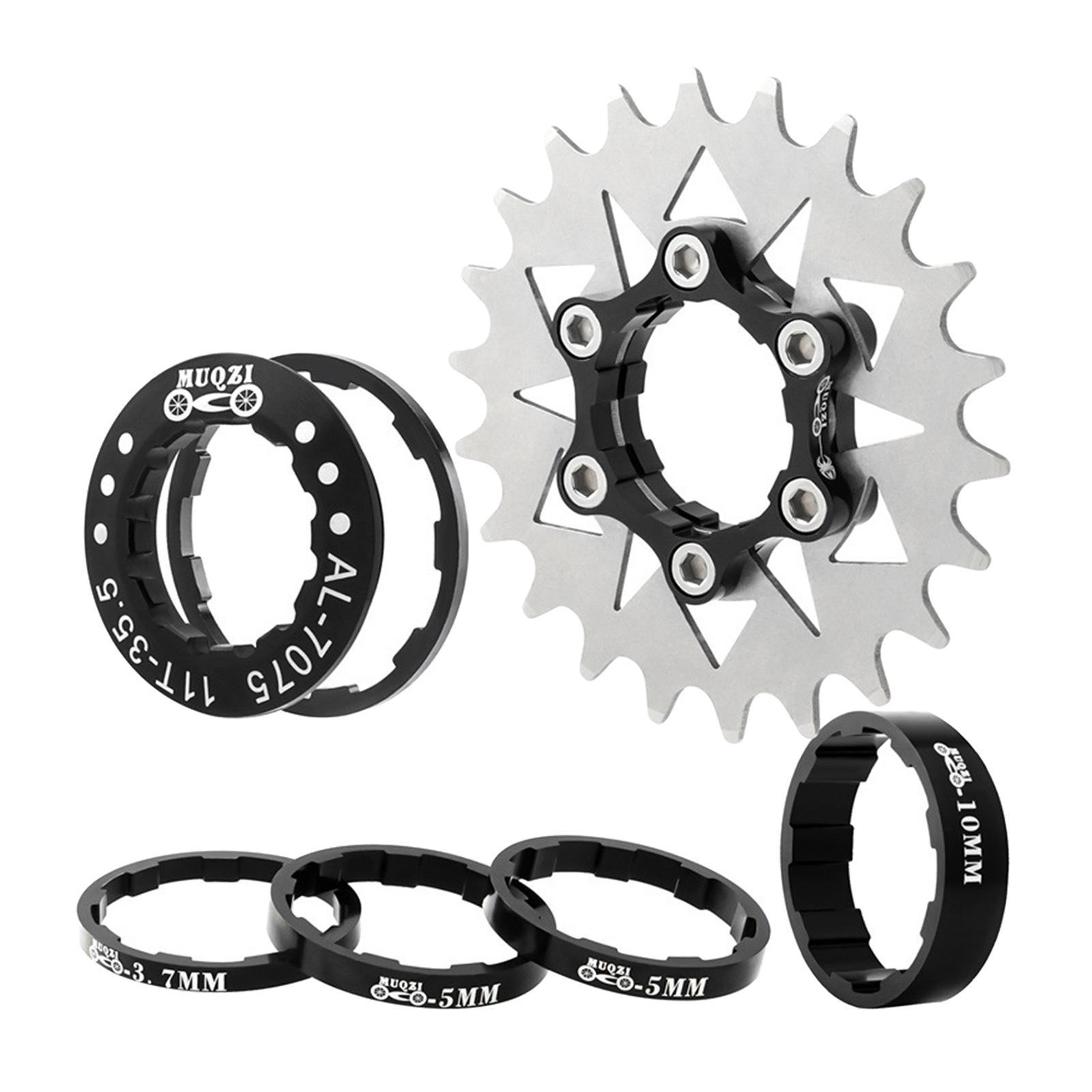 Single Speed Cassette Cog Fixed Gear Conversion Set for 7 to 10s Hubs