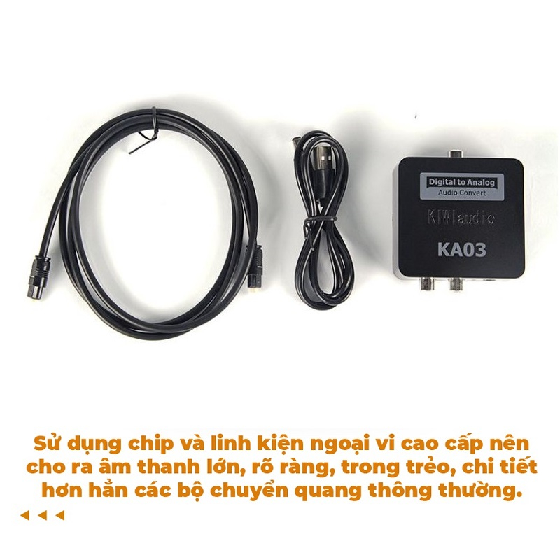 Bộ Chuyển Âm Thanh TV 4K Quang Optical Sang Audio AV Ra Amply + Cáp Optical (1m) Bộ Chuyển Quang Âm Thanh Bộ Chuyển Đổi Âm Thank DIGITAL Sang ANALOG Hàng Chính Hãng