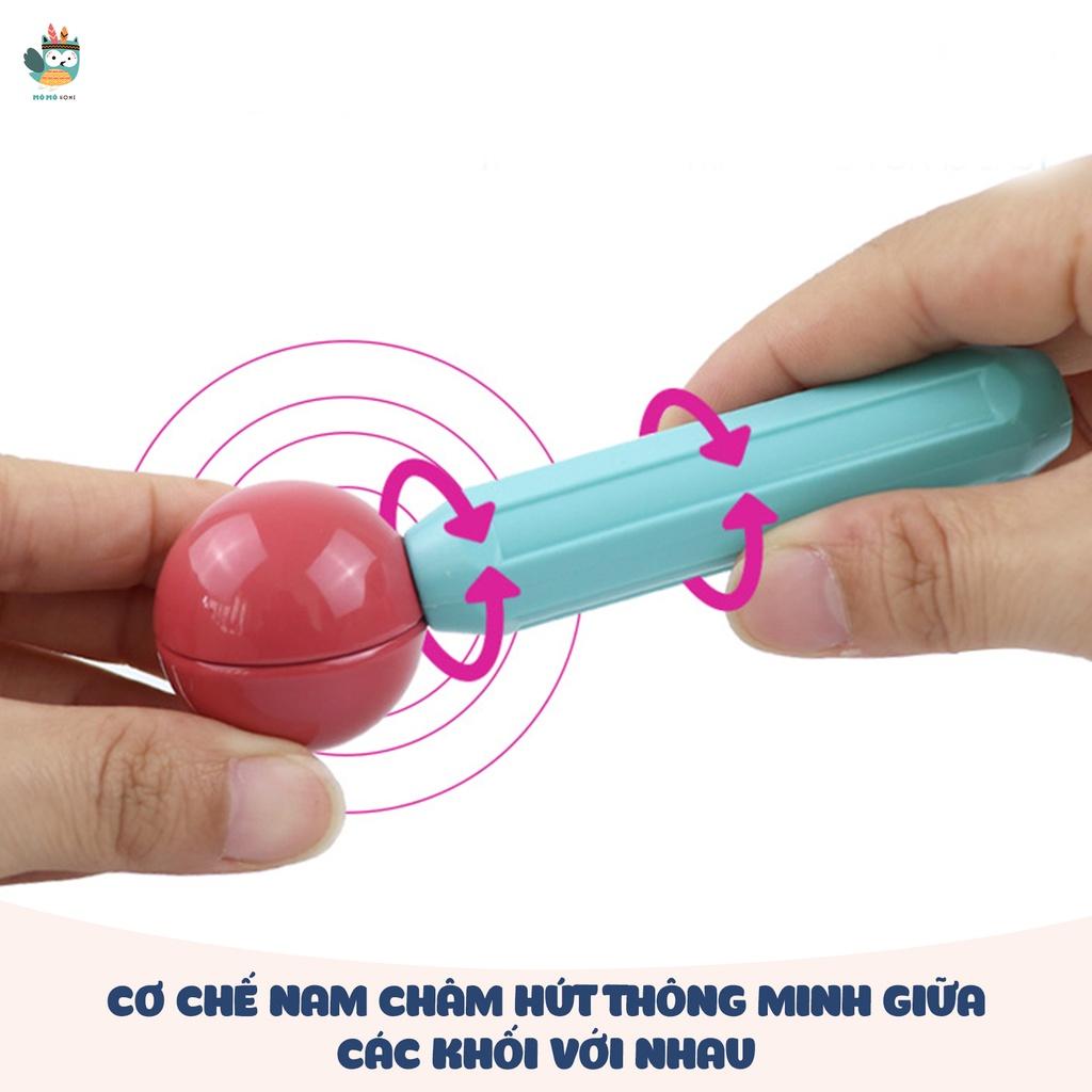 Đồ Chơi Nam Châm Xếp Hình Thông Minh Cao Cấp, Lắp Ráp thú vị. Phát huy trí tưởng tượng, sáng tạo của bé. KHỐI TRÒN