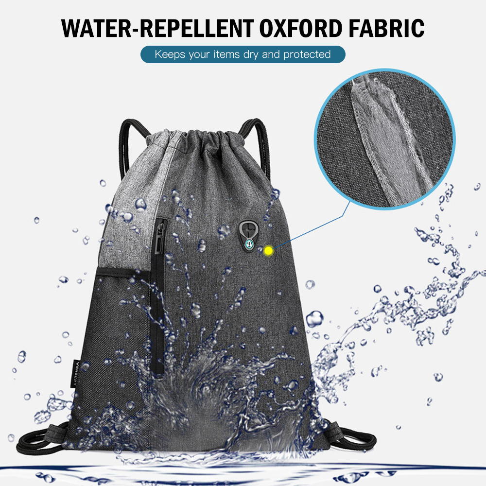 Túi dây rút đựng đồ tập thể dục có lỗ cắm tai nghe làm bằng Vải Oxford chông nước