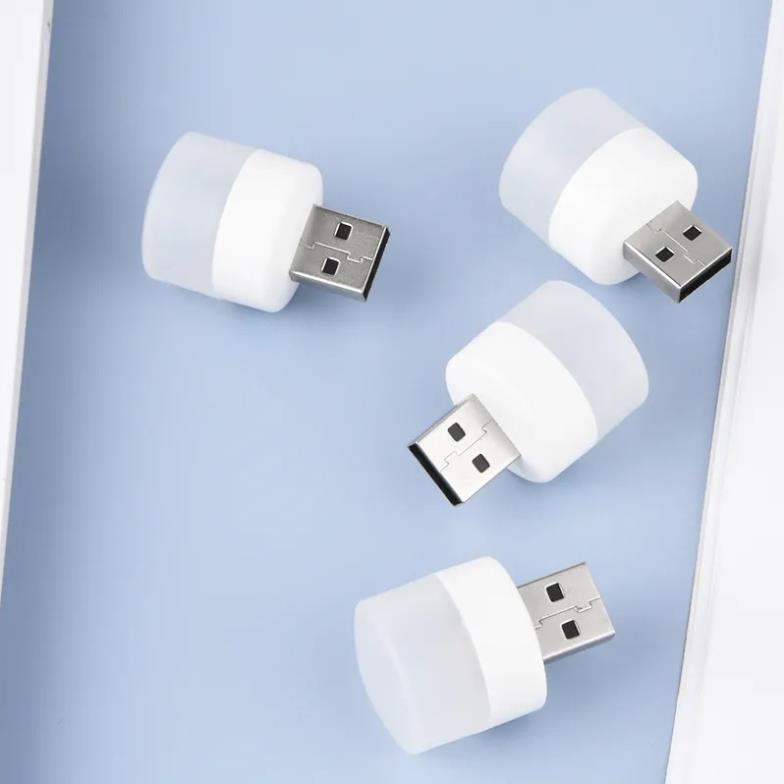 Combo 5 Đèn ngủ mini hình tròn bóng LED - Cổng USB