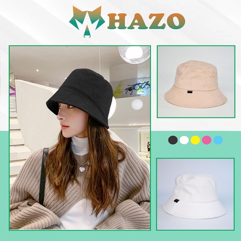 Mũ bucket trơn Nón tai bèo vành cụp Chất Nhung 424 trơn nhiều màu sắc Ulzzang form unisex nam nữ