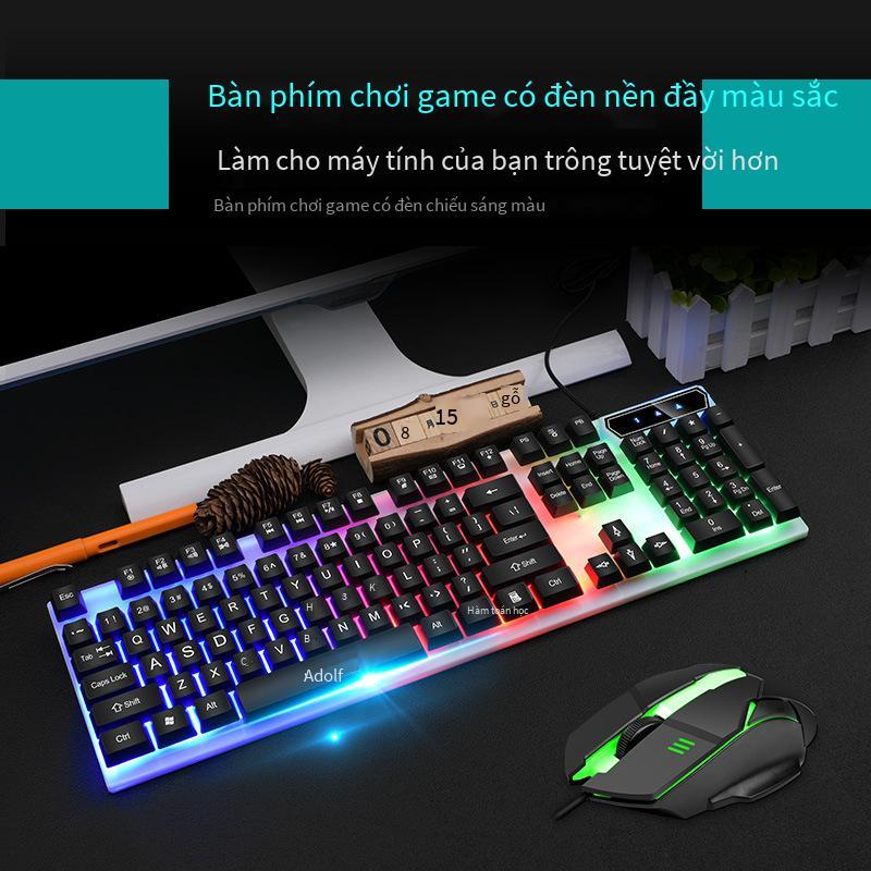 Giao hàng nhanh Kaidiwei có dây usb phím dạ quang bộ chuột máy tính người thao tác cảm thấy bàn phím có đèn nền bộ chuột bàn phím