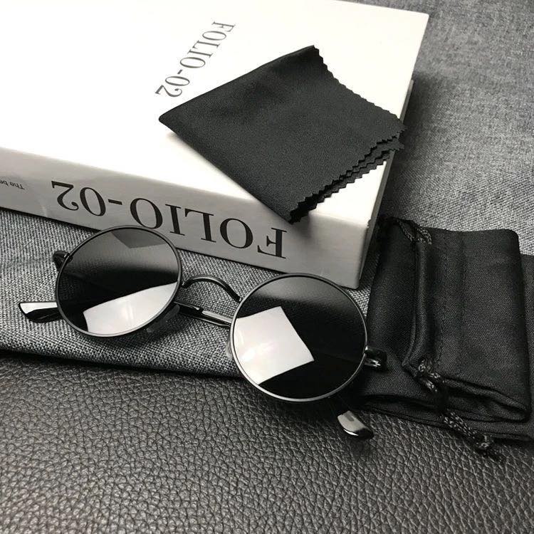 Kính râm Mắt tròn nhỏ mắt kính thủy tinh thời trang Cosplay