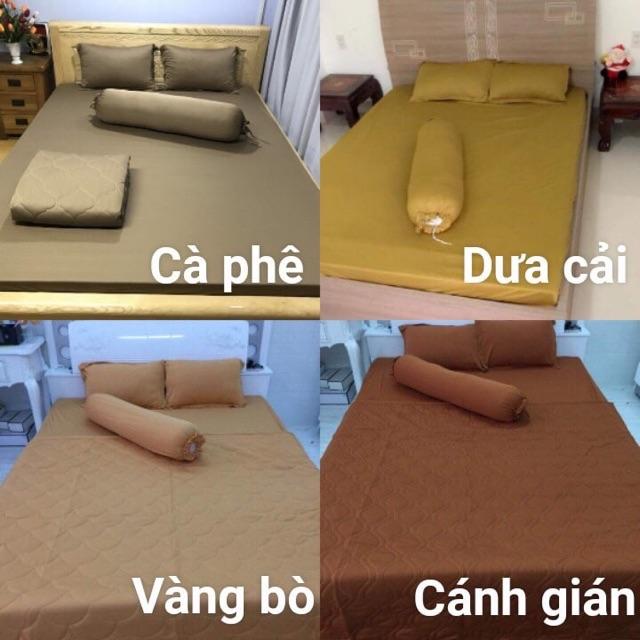 Bô drap ga thun lạnh trơn chất thun Hàn Quốc đẹp, mát