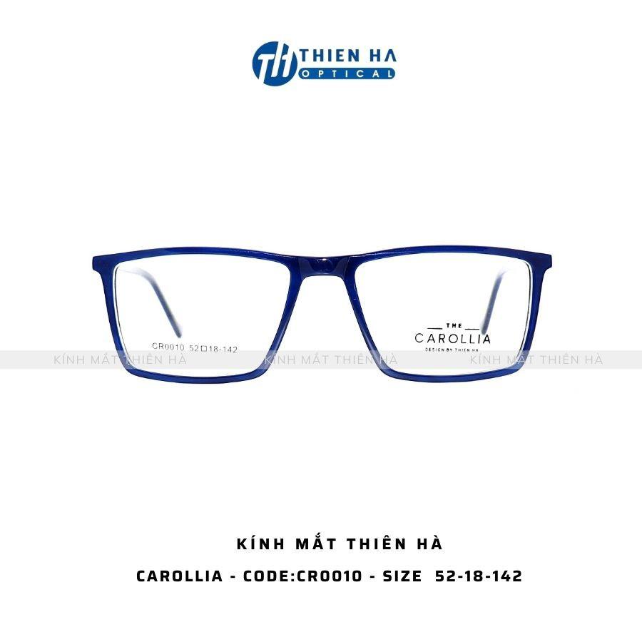 Gọng kính vuông nam nữ cao cấp Thiên Hà OPTICAL chất liệu nhựa ACETATE càng METAL size vừa và nhỏ dễ đeo CAROLLIA CR0010