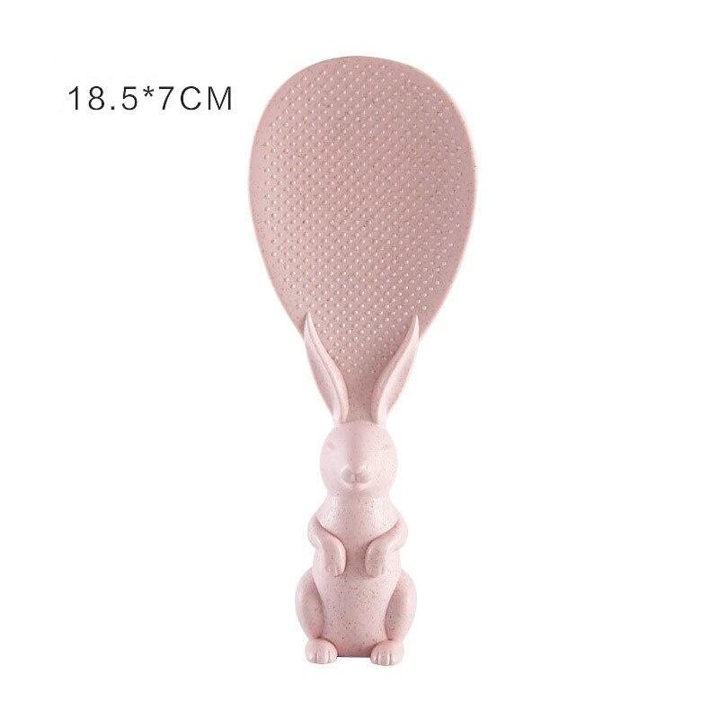 Rabbit Wheat Straw Spoon Can Stand Up Rabbit Rice Shovel Rice Cooker Rice Spoon Creative Non-stick Rice Cartoon Rice Spoon
