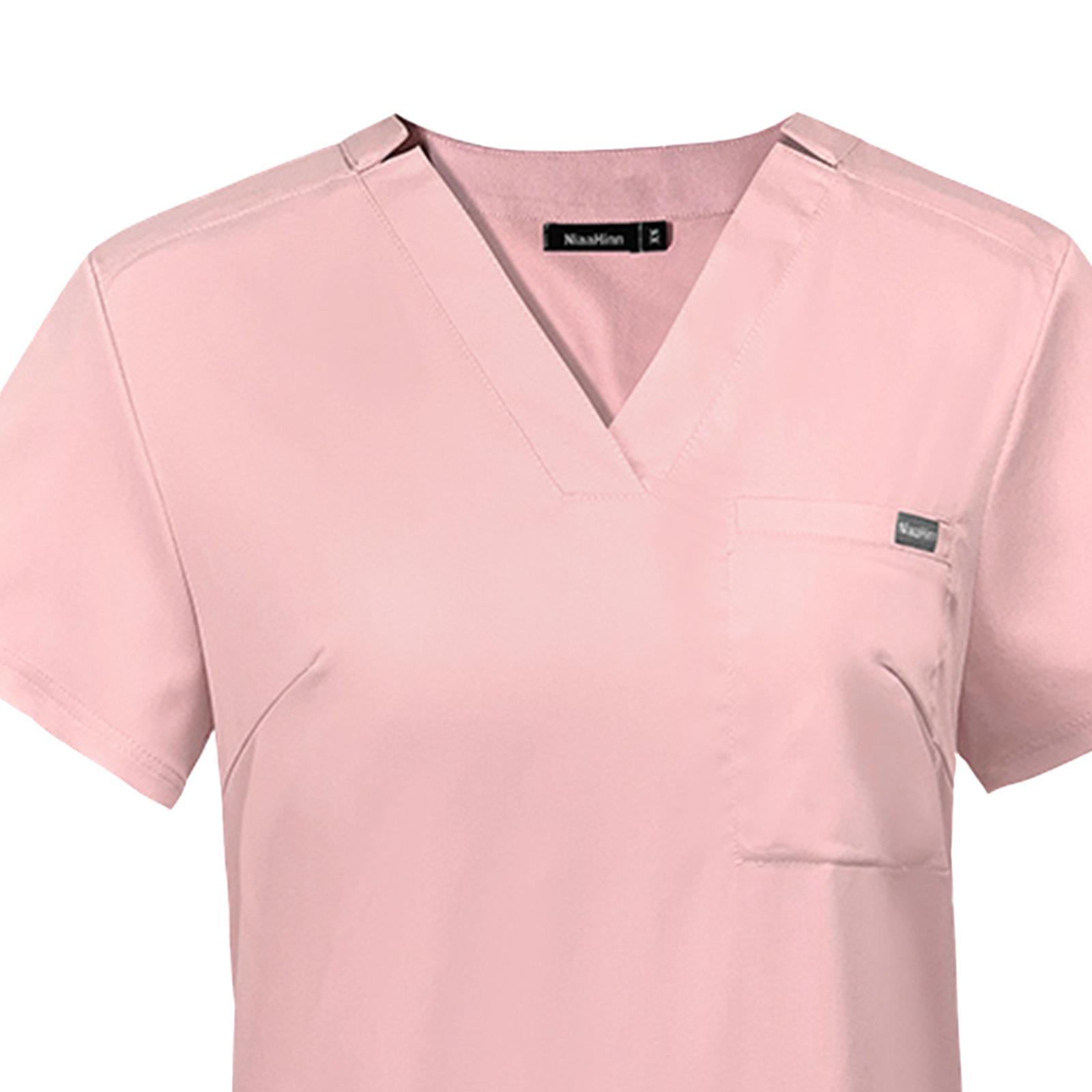 Uniforms Scrub Set with Pockets Nurse Top and Pants Men Women Clothes Comfortable Nursing Work suits for Cosmetology Healthcare Pet Grooming