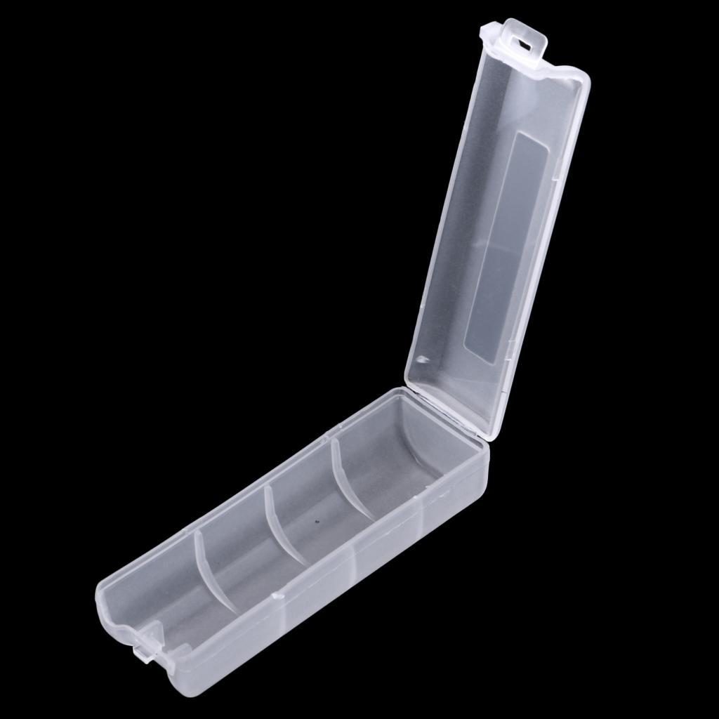2pcs Plastic Storage Box Organizer Case For 18650 Lithium Battery & Headlamp