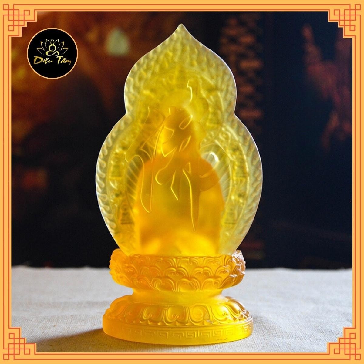 Tượng Phật Quan Âm Bồ Tát tượng quan âm lưu ly Size 18cm Để Trang trí Ô Tô đồ thờ cúng phong thủy shop Diệu Tâm