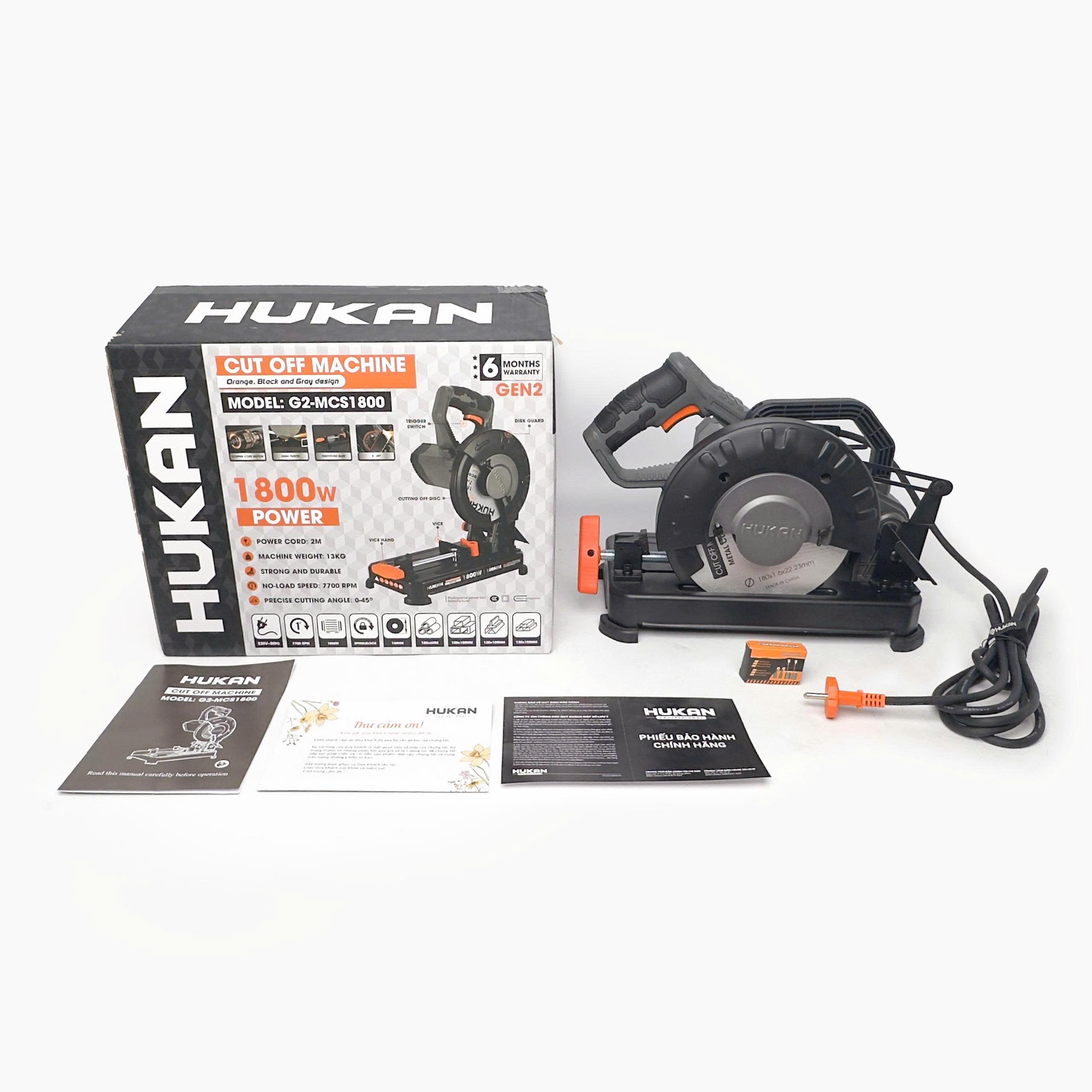 MÁY CẮT SẮT 180MM 1800W G2-MCS1800 HUKAN -HÀNG CHÍNH HÃNG