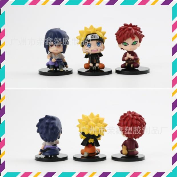 Mô Hình Naruto ChiBi, Bộ 6 Nhân Vật Naruto, Kakashi, Itachi, Sasuke, Garaa, Siêu Đẹp - Figure Anime Naruto