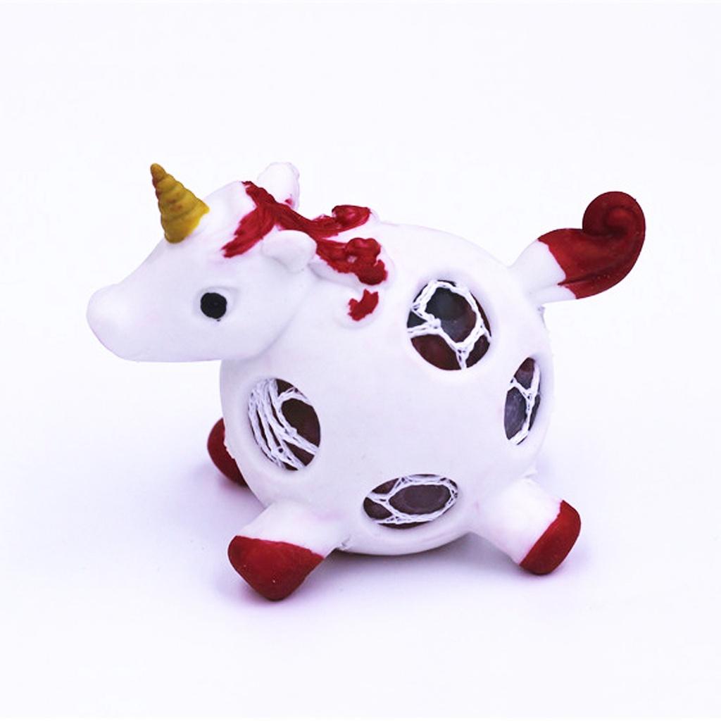 Squishy hình kỳ lân màu trắng mềm mịn dễ thương chân thực giảm stress co dãn đàn hồi ngộ nghĩnh bóp giải trí