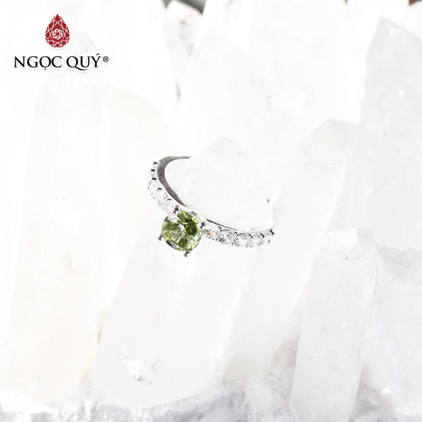 Nhẫn bạc nữ đá thiên nhiên - Ngọc Quý Gemstones - Peridot - Ni 17