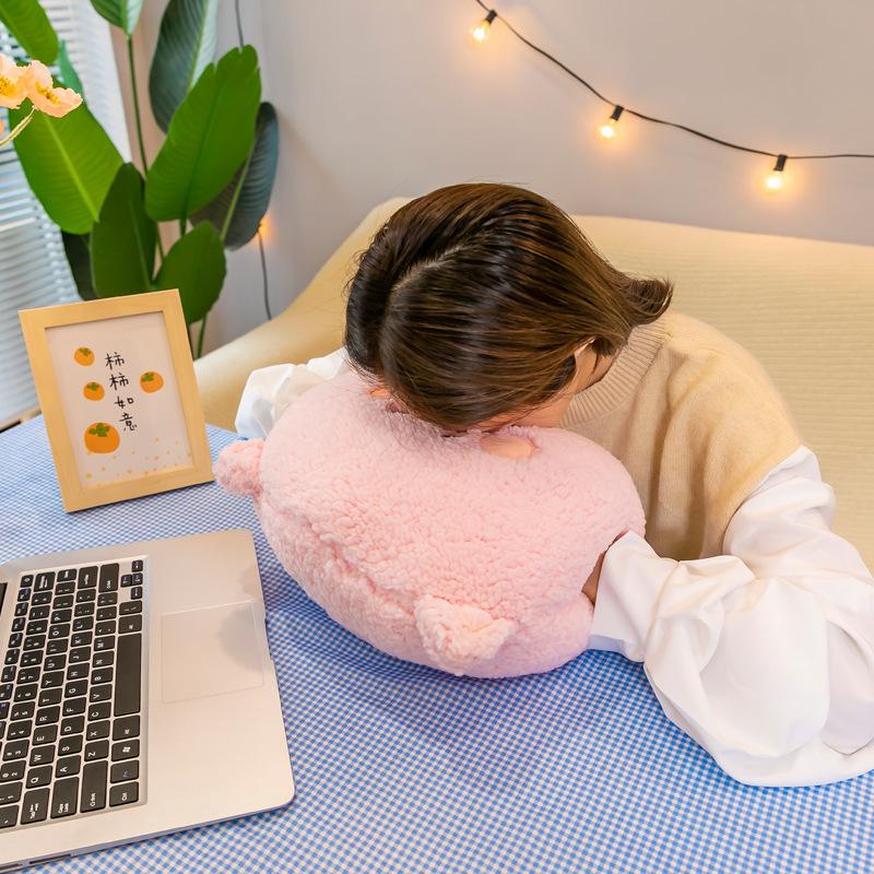 Bàn Tay Ấm Áp Gối Sang Trọng Bé Gái Hình Thỏ Hình Heo Con Ngủ Trưa Gối Quà Tặng