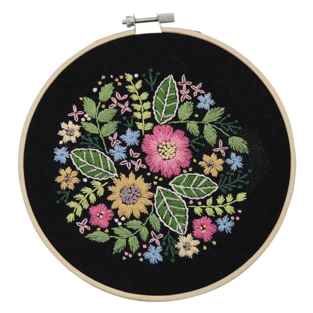 Embroidery Adult Cross Stitch Threads Kits - Flower Leaves