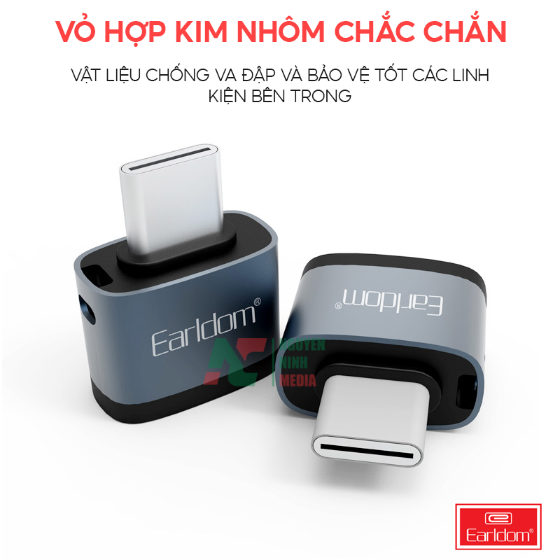 Đầu Chuyển Micro USB Sang Type C Earldom OT62 - Hàng Chính Hãng