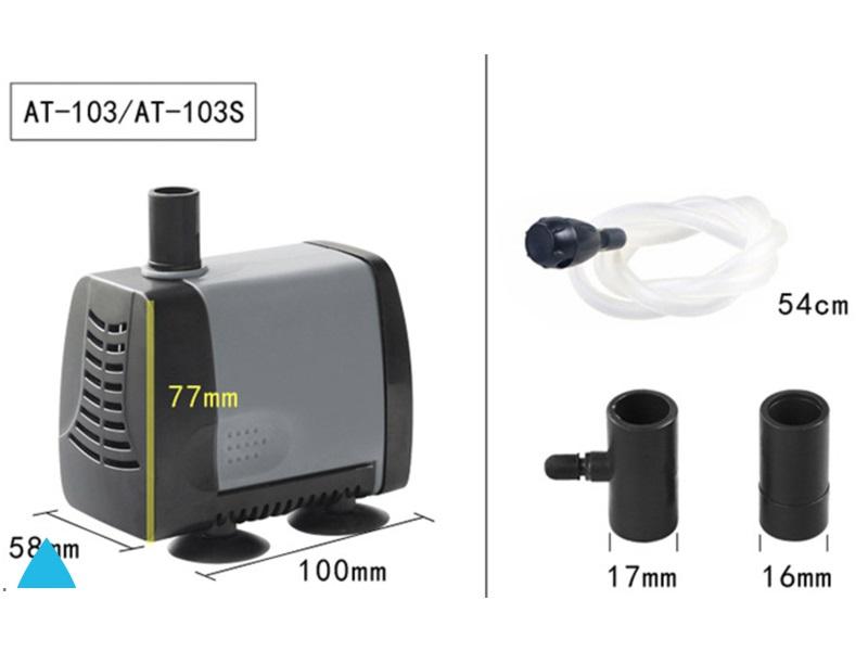 Combo máy bơm ATMAN 103S + 100 gram đá nham thạch lọc nước hồ cá