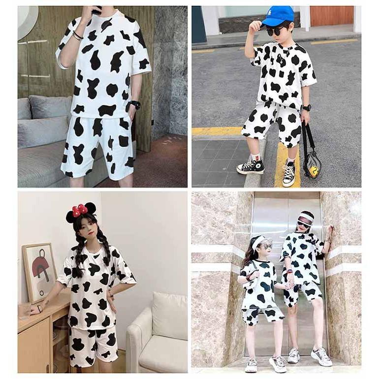 ĐỒ BỘ MẶC NHÀ NAM NỮ THUN LẠNH COTTON ĐẸP, LOANG MÀU BÒ SỮA SIÊU HOT,IN HÌNH CHÚ BÒ MOO ĐẸP,CUTE DANGD YÊU , THỜI TRANG MÙA HÈ, SÉT ĐỒ BỘ THUN LẠNH MÙA HÈ-JINS STORE