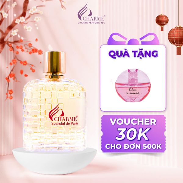 Nước hoa nữ sang trọng, Charme Scandal De Paris, quyến rũ, sang trọng, lưu hương nồng nàn, 100ml