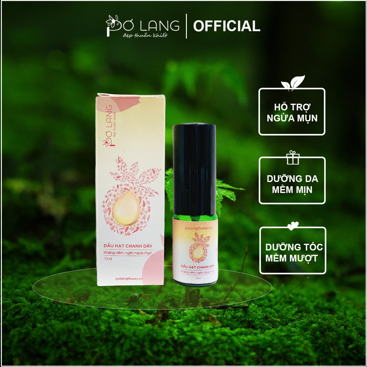 Dầu hạt chanh dây ngăn ngừa mụn Pơ Lang 10ml