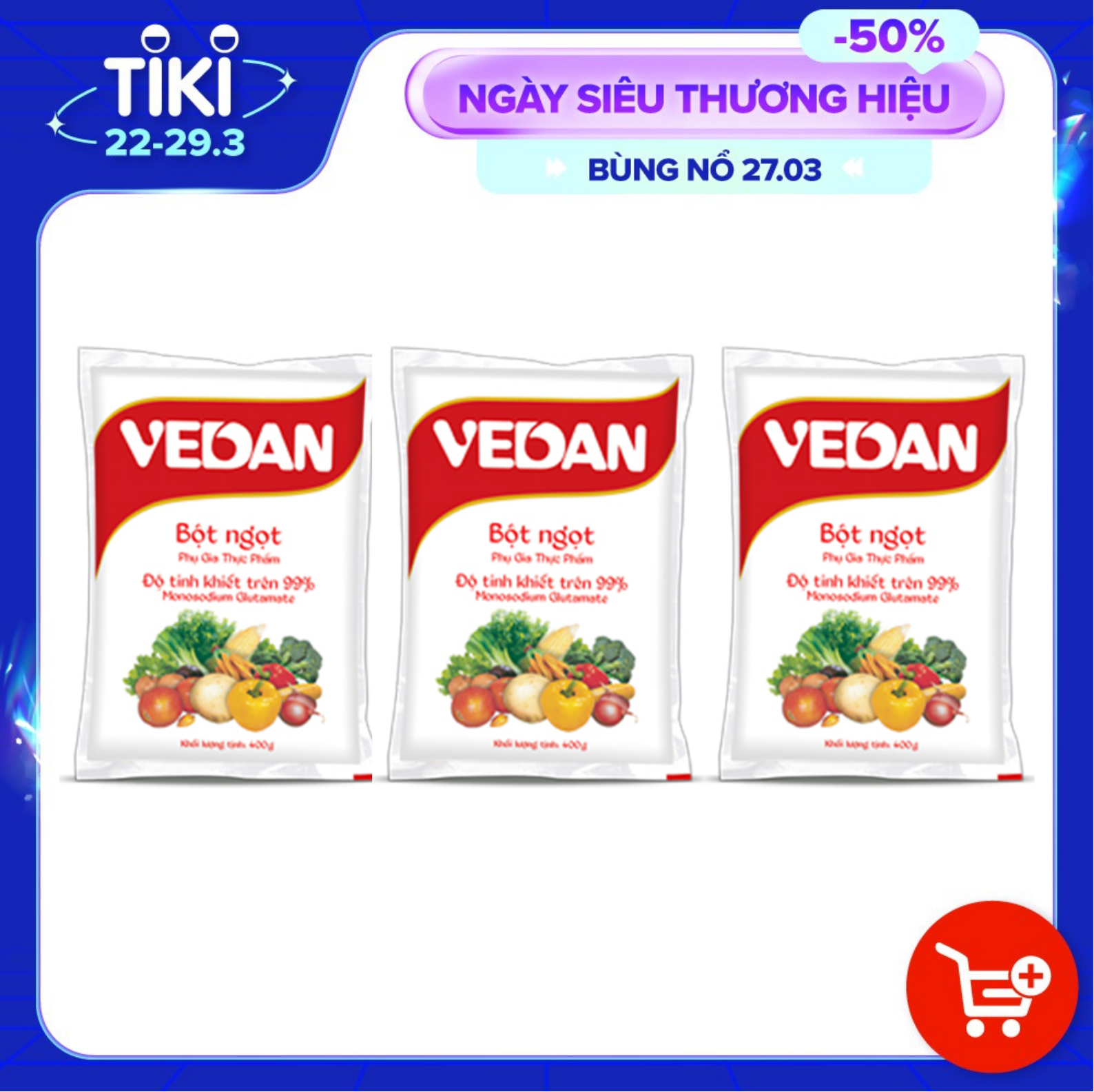 Combo 3 Gói Bột Ngọt VEDAN 454g [ LM ]