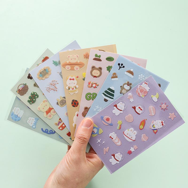 Miếng dán sticker trang trí sổ tay họa tiết xinh xắn ST107