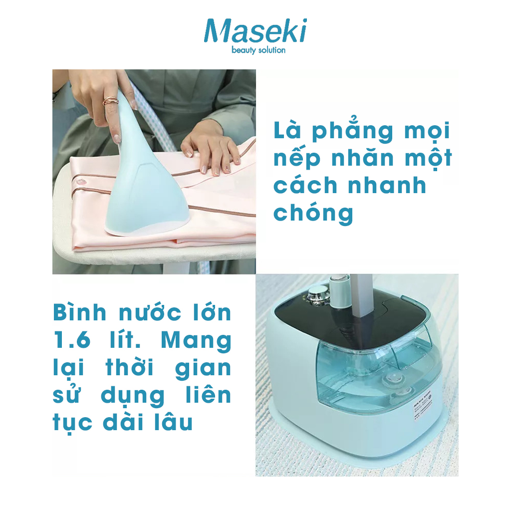 [HÀNG CHÍNH HÃNG] - Bàn Là Hơi Nước Đứng Maseki - Công Suất 1800W, Là/Ủi Nhanh Chóng, Phù Hợp Với Mọi Loại Vải