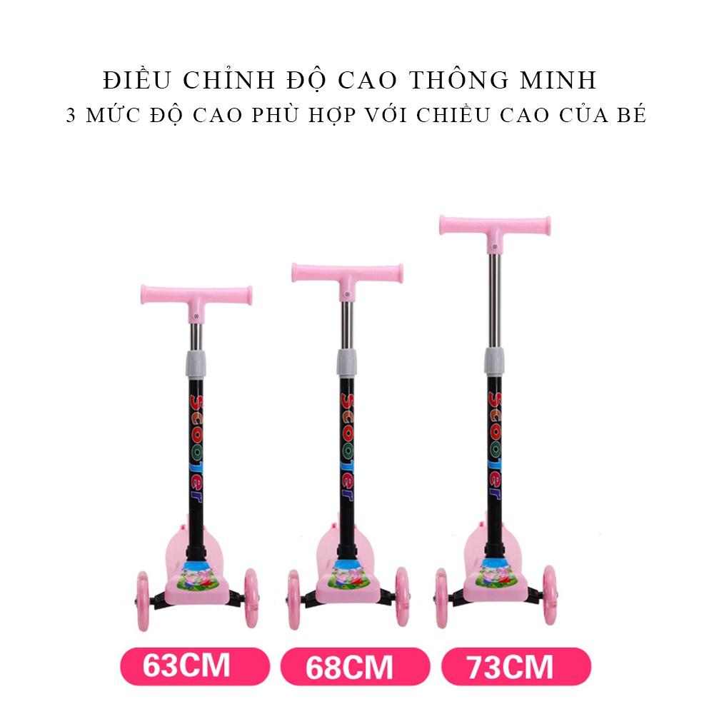 Xe trượt Scooter 3 bánh có bánh xe phát sáng cho bé yêu