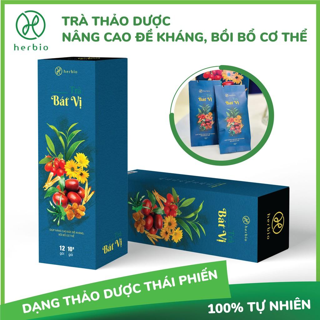 Trà thảo mộc cung đình Bát Vị Herbio cao cấp - giúp nâng cao sức đề kháng, bồi bổ cơ thể, tốt cho người bệnh cần phục hồi sức khỏe, phù hợp làm quà biếu tặng