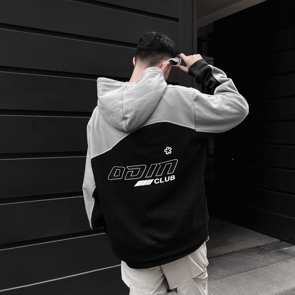 Áo hoodie oversize ODIN CLUB Wave Mix, Áo hoodie phối form rộng nam nữ ODIN, Local Brand ODIN CLUB