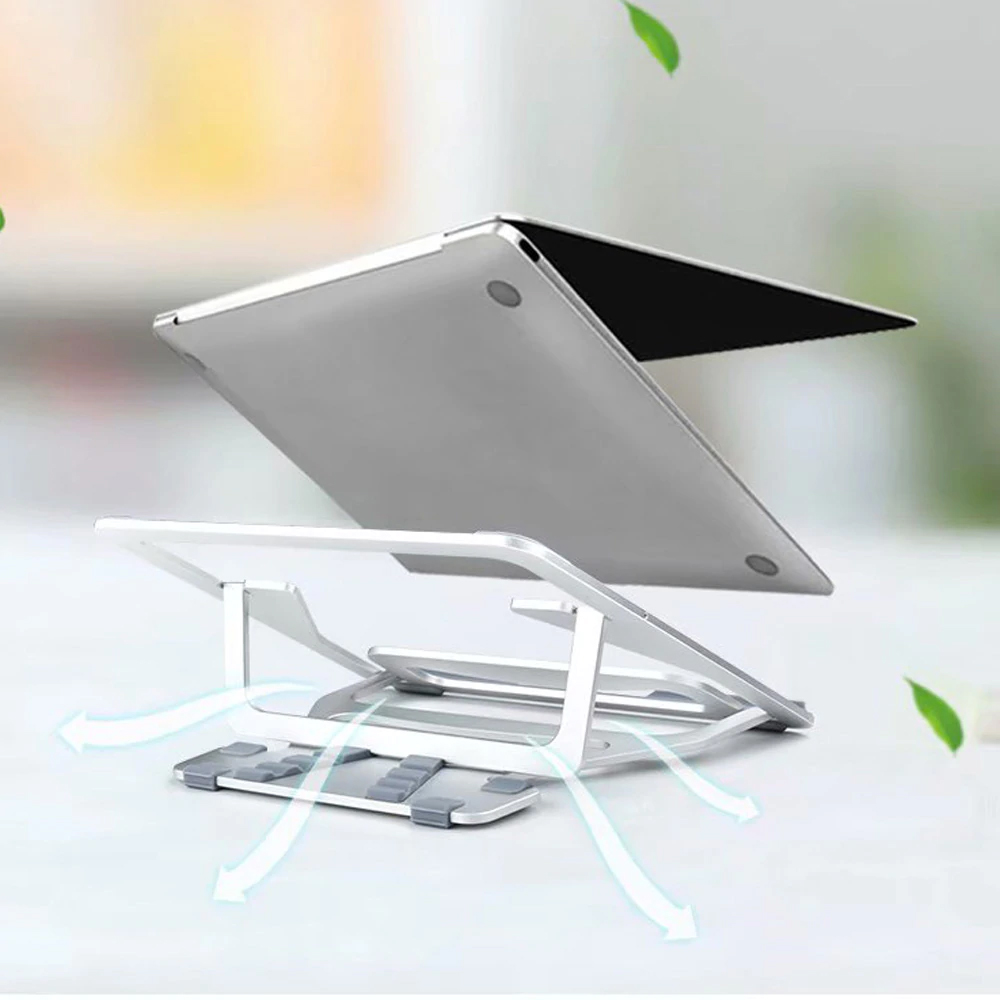 Giá đỡ Aluminum Wiwu S100  cho Macbook laptop 13 inch đên 15.5 inch giúp tản nhiệt thiết kế nhôm nguyên khối - Hàng chính hãng