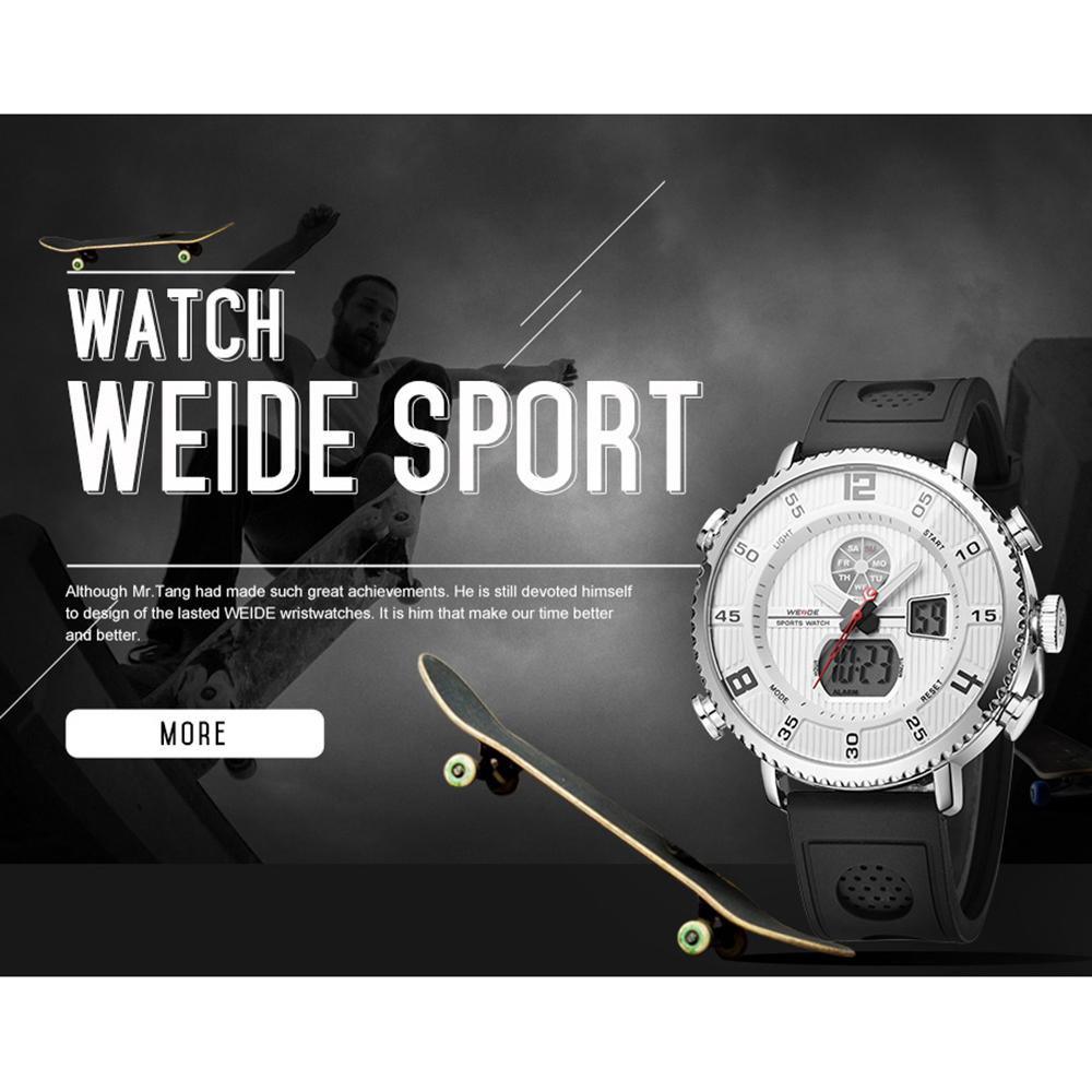 Đồng hồ nam kỹ thuật số Quartz Thể thao 3ATM Chống nước 50mm Mặt số lớn WEIDE WH6301