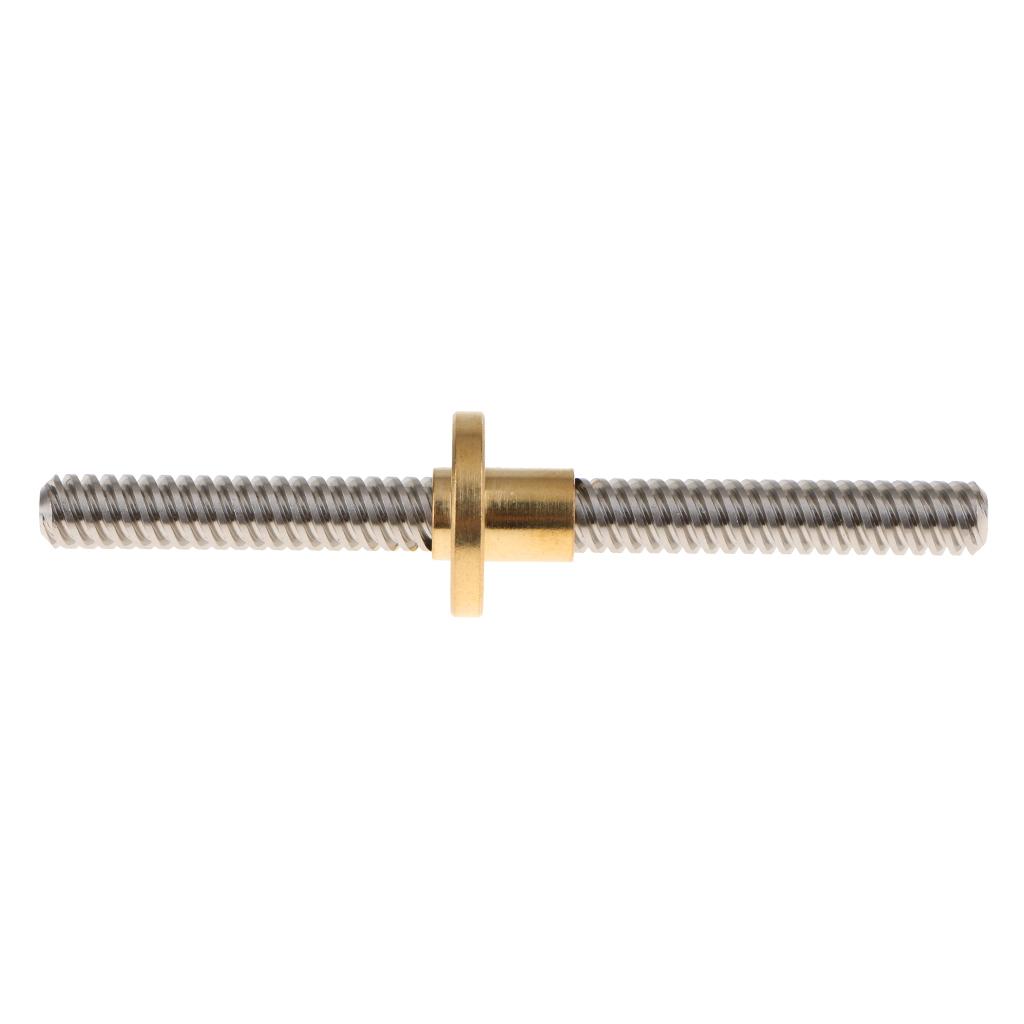 1 Thép Không Gỉ 3D Máy In Accs Vít Dẫn Cần Đồng T8-D8 2-150 Mm