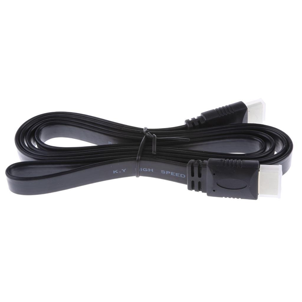 Male to Male Plug Flat Cable Cord for Audio Vedio HDTV TV 1080P