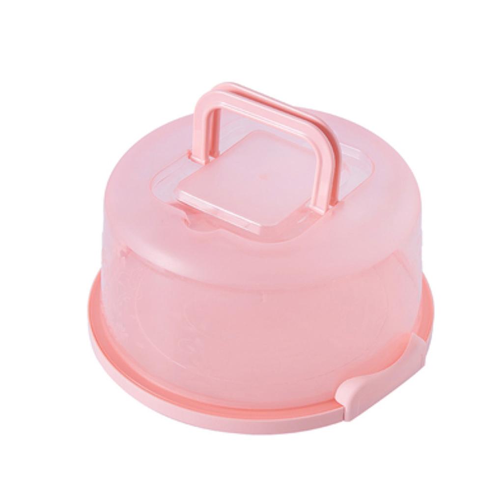 Plastic Cake Box Round Cake Storage Carrier Container Lockable Lid