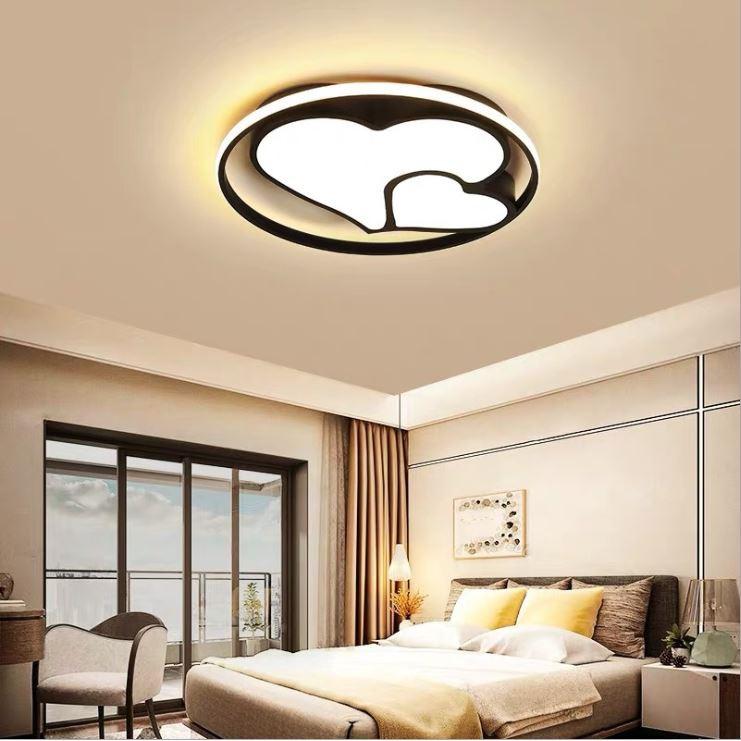 Đèn trần trang trí nội thất hiên đại với 3 chế độ ánh sáng - kèm điều khiển từ xa - .