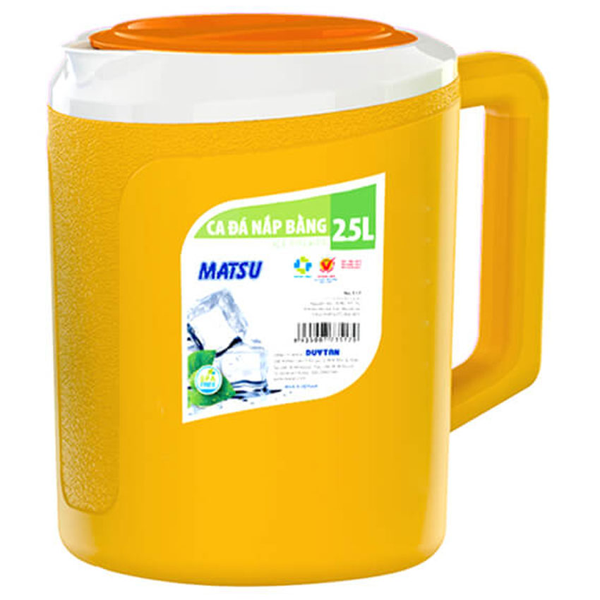 Ca đá nắp bằng 2.5 lít Duy Tân No.517  màu ngẫu nhiên