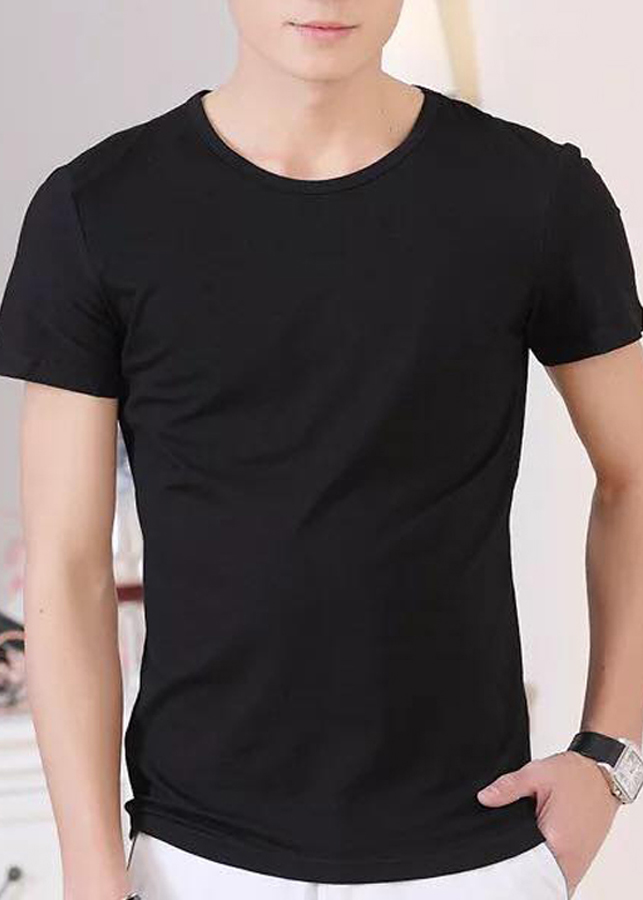 Áo Cộc Tay Nam Đen Hàn Quốc THUNDEN04