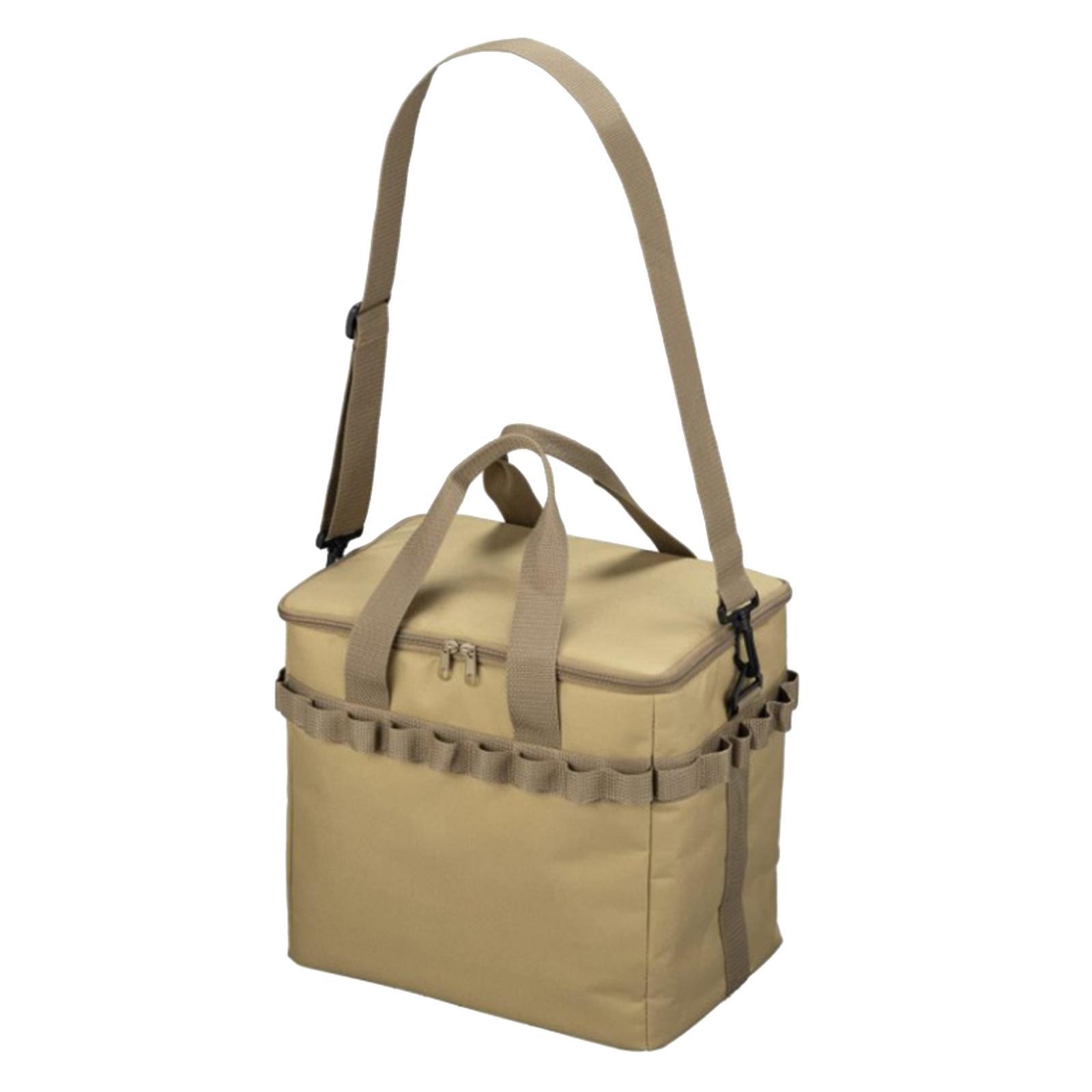 Camping Storage Bag Foldable Picnic Storage Tote with Zipper for Hiking